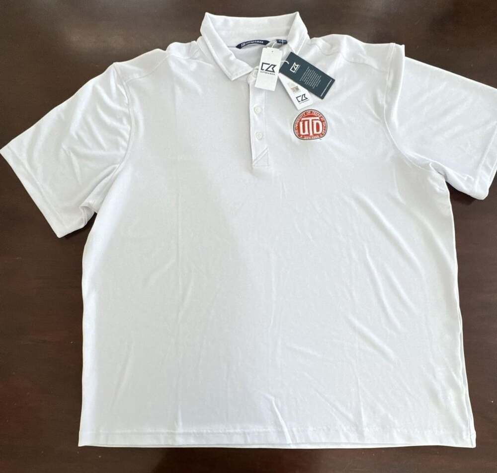Cutter & Buck Polo Size XXL White University of Texas at Dallas Logo